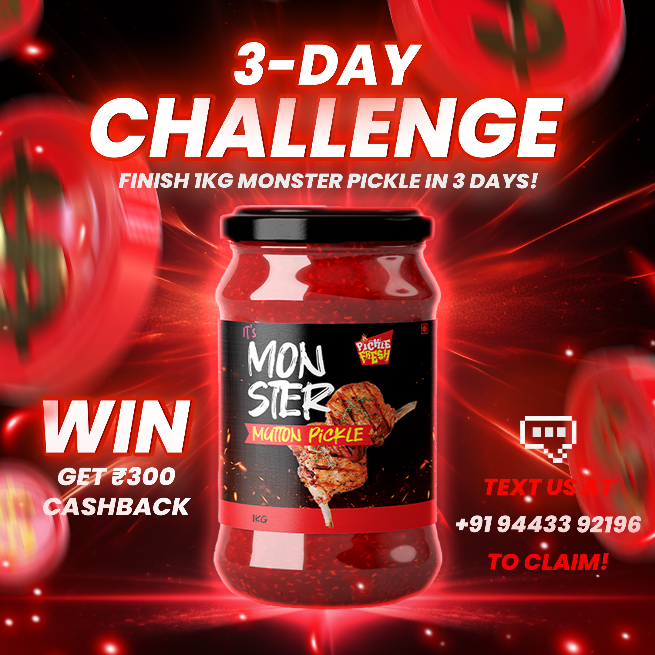 3-Day Challenge - Mutton Pickle (1Kg)