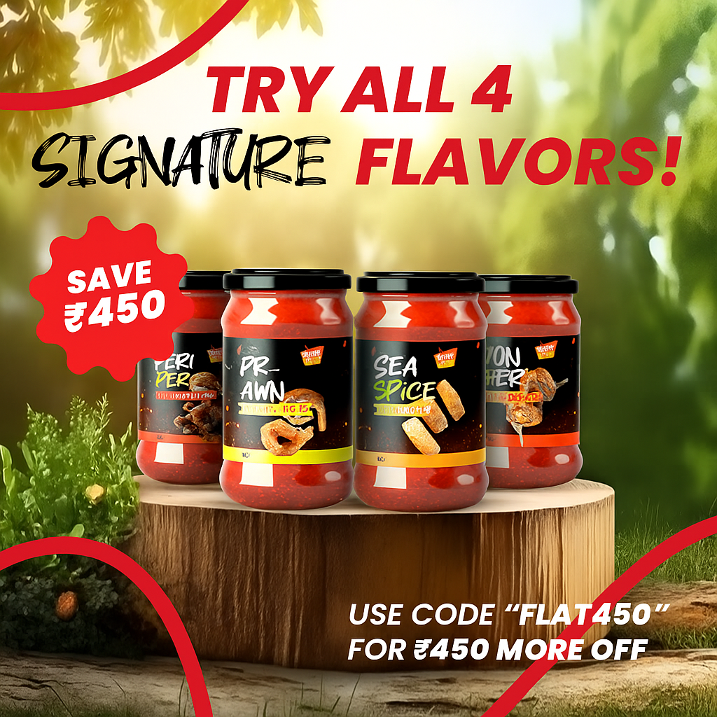 Try all 4 Signature Flavors (Chicken, Mutton, Fish, Prawn) SAVE ₹450