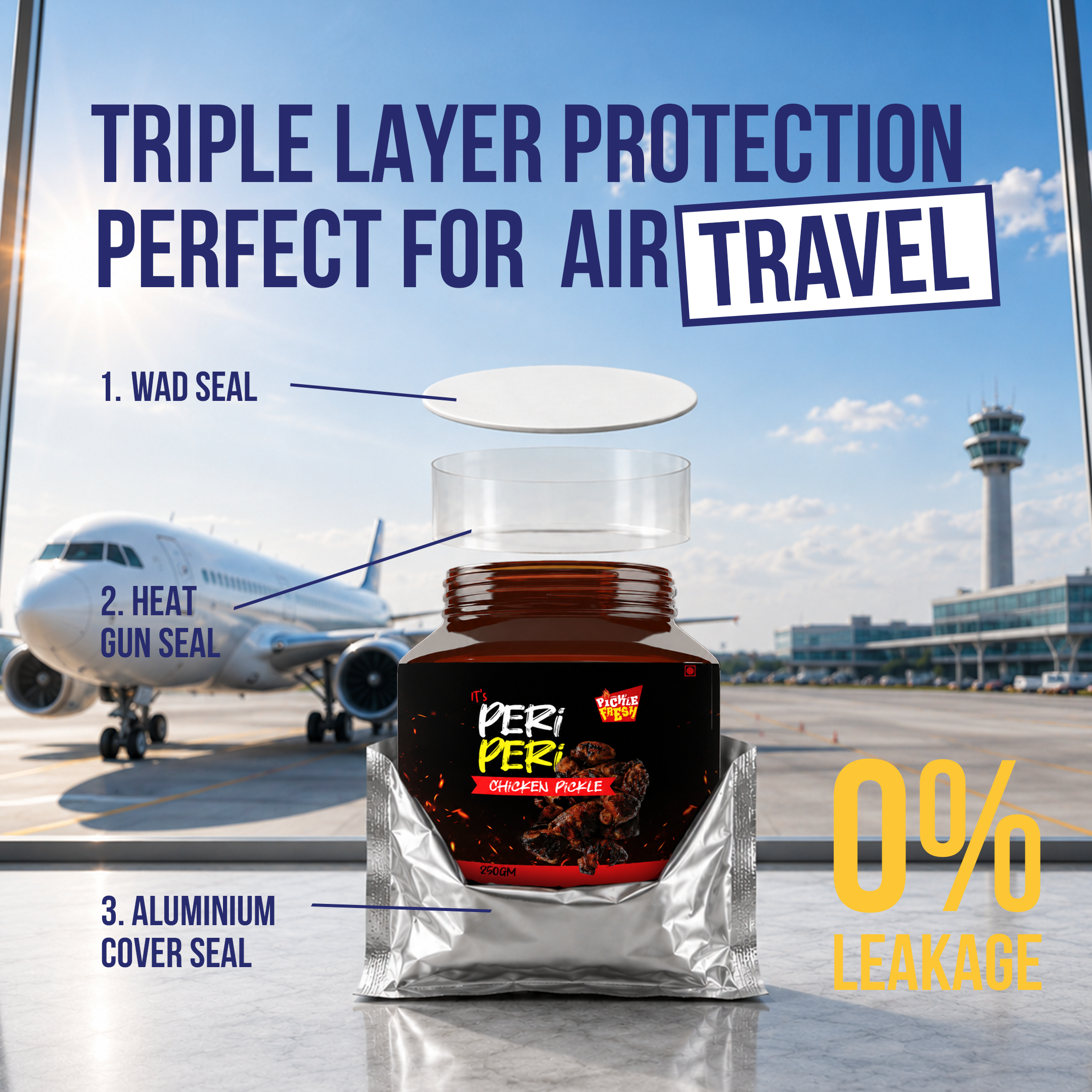 Combo of Chicken,Fish,Prawn,Mutton non veg pickle - Traveller's Pack